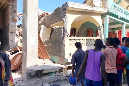 Cảnh đổ nát tại Haiti sau trận động đất. (Ảnh: Reuters)