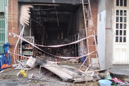 Hiện trường vụ cháy.