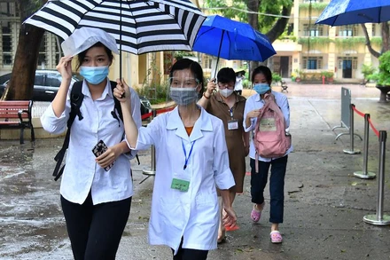 Tại Kỳ thi tôt snghieepj trung học phổ thông năm 2021. Ảnh: THUỶ NGUYÊN