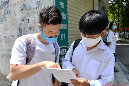 Thí sinh tại Kỳ thi tuyển sinh vào lớp 10. Ảnh minh hoạ: THUỶ NGUYÊN