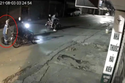 Vụ cướp được camera nhà dân ghi lại. 