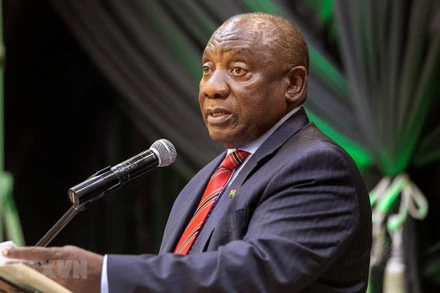 Tổng thống Nam Phi Cyril Ramaphosa. (Ảnh: AFP/TTXVN)