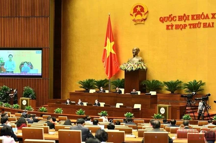 Phiên họp ngày 26/10, Kỳ họp thứ hai, Quốc hội khóa XV. (Ảnh: LINH NGUYÊN)