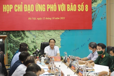 Cuộc họp Ban Chỉ đạo ứng phó với bão số 8 chiều 12/10.