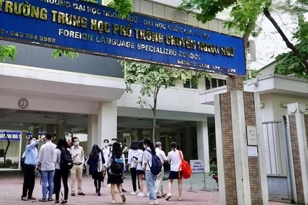 Sẵn sàng đón học sinh trở lại trường. (Ảnh: Hoa Lê)