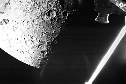 Hình ảnh của sao Thủy được chụp bởi tàu vũ trụ BepiColombo khi nó bay qua hành tinh này ngày 1/10. (Ảnh: European Space Agency/AFP/Getty Images)