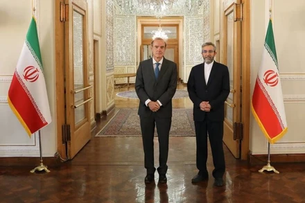 Ông Ali Bagheri Kani (phải) và ông Enrique Mora. (Ảnh: Tehran Times)