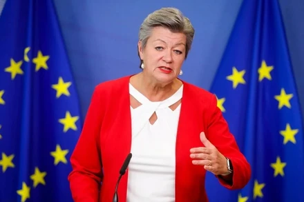 Ủy viên Nội vụ EU, bà Ylva Johansson. (Ảnh: Pool/Reuters)