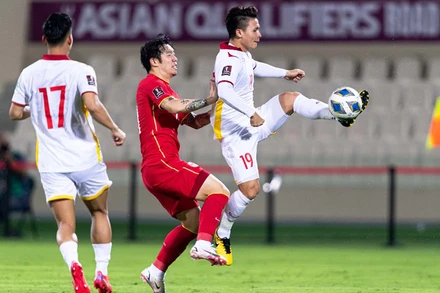 Việt Nam đã chơi một trận không hề tồi trước đối thủ mạnh Trung Quốc. (Ảnh: VFF) 