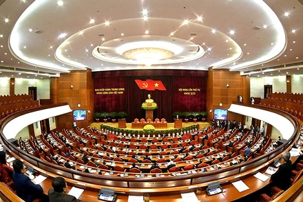 Toàn cảnh Hội nghị lần thứ tư, Ban Chấp hành Trung ương Đảng khóa XIII. Ảnh: Nguyễn Đăng