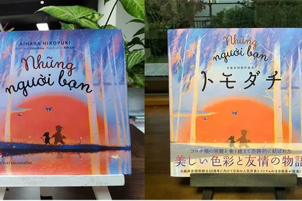 Cuốn "Những người bạn" tiếng Việt và tiếng Nhật. (Ảnh: NXB Kim Đồng)