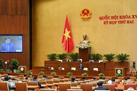 Quang cảnh phiên thảo luận trực tuyến của Quốc hội về dự kiến kế hoạch cơ cấu lại nền kinh tế giai đoạn 2021-2025.