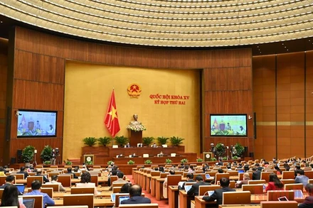 Phiên thảo luận trực tuyến của Quốc hội ngày 26/10. (Ảnh: LINH NGUYÊN)