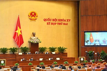 Quang cảnh phiên họp Quốc hội ngày 29/10. (Ảnh: LINH NGUYÊN)