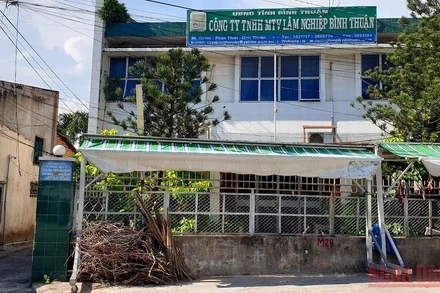 Trụ sở Công ty TNHH MTV Lâm nghiệp Bình Thuận tại TP Phan Thiết (Bình Thuận). (Ảnh: ĐÌNH CHÂU)