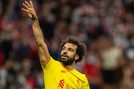 Mohamed Salah là người hùng với cú đúp bàn thắng mang về chiến thắng trước Atletico. (Ảnh: ThisIsAnfield) 