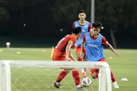 Buổi tập diễn ra với tốc độ rất cao. (Ảnh: VFF)