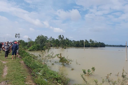 Khu vực tìm thấy thi thể anh Nguyễn Thanh D.