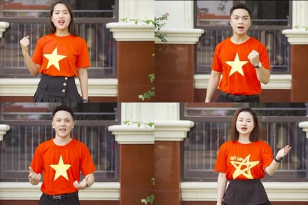 Hình ảnh trong MV âm nhạc “Việt Nam chống dịch vang danh” của nhạc sĩ Xuân Trí.