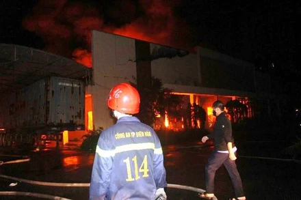 Hiện trường vụ cháy.