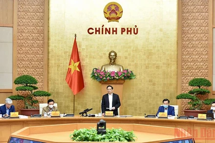 Thủ tướng Chính phủ Phạm Minh Chính phát biểu ý kiến. (Ảnh: Trần Hải)