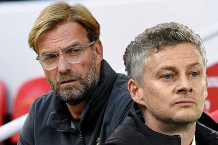 Klopp và Solskjaer sẽ đối đầu vào tối nay, 22 giờ 30 phút ngày 24/10. (Ảnh: VBNews)