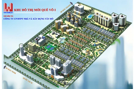Phối cảnh Khu đô thị mới Quế Võ I. (Ảnh: Đơn vị cung cấp)