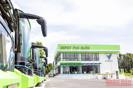 Trạm Depot hiện đại của VinBus tại Phú Quốc.