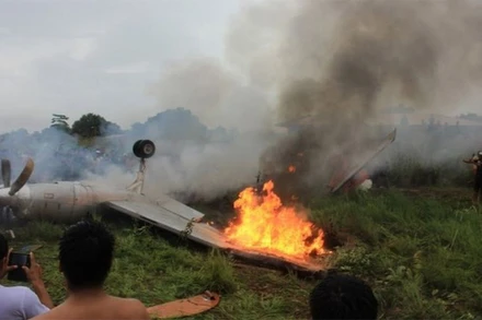 Hiện trường một vụ tai nạn máy bay tại Bolivia. Ảnh minh họa. (Ảnh: TTXVN)