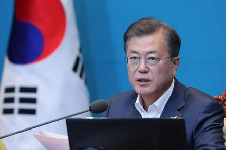  Tổng thống Hàn Quốc Moon Jae-in. (Ảnh: Yonhap/TTXVN)