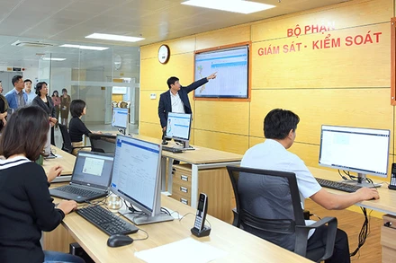 Bộ phận Giám sát - Kiểm soát các nghiệp vụ bảo hiểm xã hội, bảo hiểm y tế của BHXH Hà Nội (Ảnh: BHXH Hà Nội).