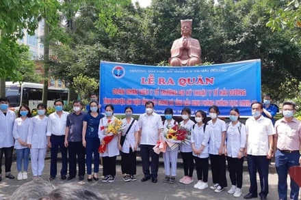 Sinh viên Đại học Kỹ thuật Y tế Hải Dương lên đường hỗ trợ phòng, chống dịch Covid-19.
