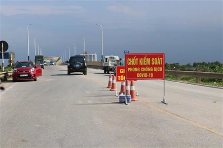 Chốt kiểm soát dịch Covid-19 trên địa bàn tỉnh Bắc Ninh.