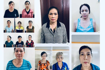 Các đối tượng bị công an bắt giữ. (Ảnh công an cung cấp)