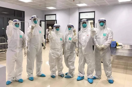 Đội ngũ thầy thuốc tại Bệnh viện Dã chiến số 2 Bắc Giang.