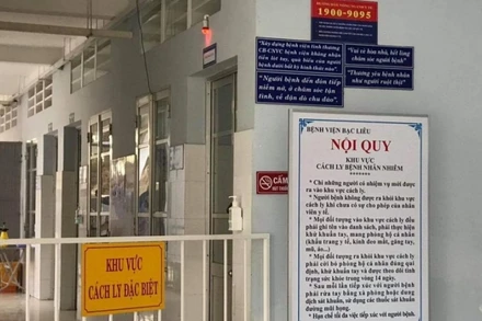 Khu vực cách ly đặc biệt tại Bệnh viện đa khoa Bạc Liêu, nơi điều trị bệnh nhân mắc Covid-19.