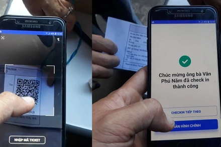 Quét mã QR qua điện thoại để kiểm tra thông tin chính xác.