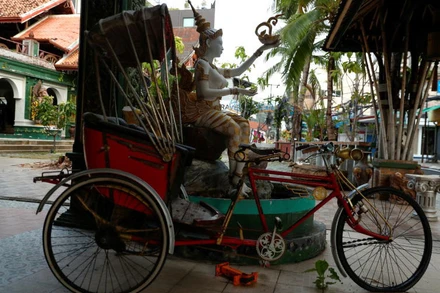 Bên ngoài một khách sạn đã đóng cửa tại Phukhet. (Ảnh: Bưu điện Bangkok)