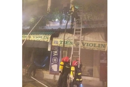 Hiện trường vụ cháy.