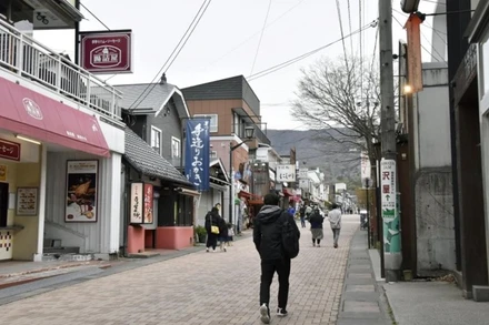 Một điểm tham quan tại tỉnh Nagano, ngày 1-5. (Ảnh: Kyodo News)