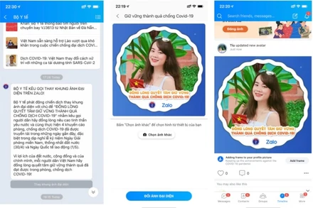 Người Việt đồng loạt thay khung ảnh đại diện trên Zalo.