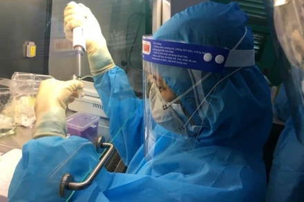 Trung tâm Kiểm soát bệnh tật Bắc Kạn xét nghiệm mẫu bệnh phẩm.