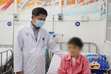 Sức khỏe bệnh nhi đã hồi phục sau ca phẫu thuật phức tạp. (Ảnh: BVCC)