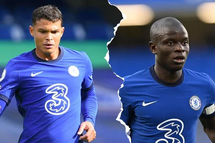 Thiago Silva và N’Golo Kante, hai ngôi sao từng chiến thắng nghịch cảnh. (Ảnh: Reddit)