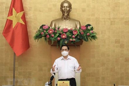 Thủ tướng Phạm Minh Chính phát biểu chỉ đạo. (Ảnh: Lâm Khánh/TTXVN)