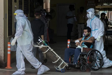 Ấn Độ là quốc gia có số ca mắc Covid-19 cao thứ hai trên thế giới. (Ảnh: AP)