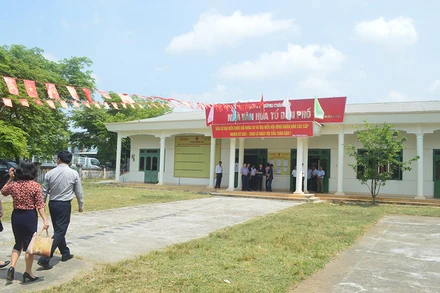 Các điểm bầu cử ở Quảng Ngãi sẵn sàng phương án bầu cử trong điều kiện phòng, chống dịch Covid 19. 