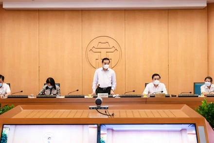 Phiên họp Ban Chỉ đạo phòng, chống dịch Covid-19 thành phố Hà Nội.