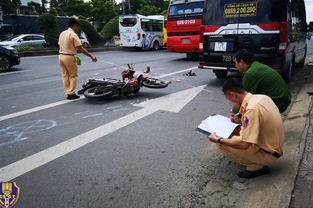 Người chết vì tai nạn giao thông giảm sâu trong Ngày Quốc tế lao động. (Ảnh minh họa: Cục CSGT)