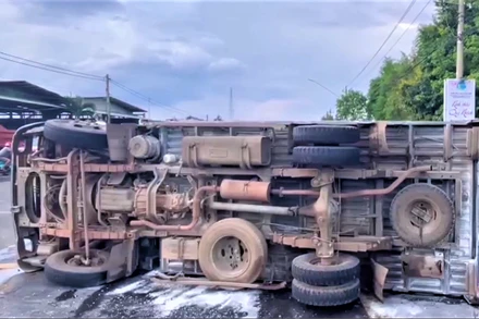 Hiện trường vụ tai nạn.